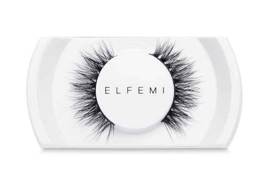 ELFEMI F12 false eyelashes, designed for a soft glam look with subtle volume and a natural effect.`